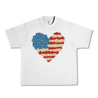 Lunar Rock american heart flag Urban Heavy Tee - MaliasSmallBusiness