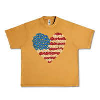 Peanut Butter american heart flag Urban Heavy Tee - MaliasSmallBusiness