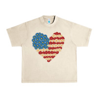 Sandshell american heart flag Urban Heavy Tee - MaliasSmallBusiness