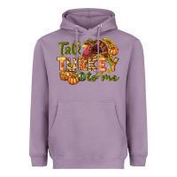 Lavender Talk turkey to me Thanksgiving p Heavyweight Hoodie - NancyCooperArtShop
