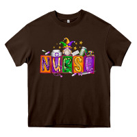 Chocolate Brown nurse mardi gras Heavy Core Tee - RacoonDesign