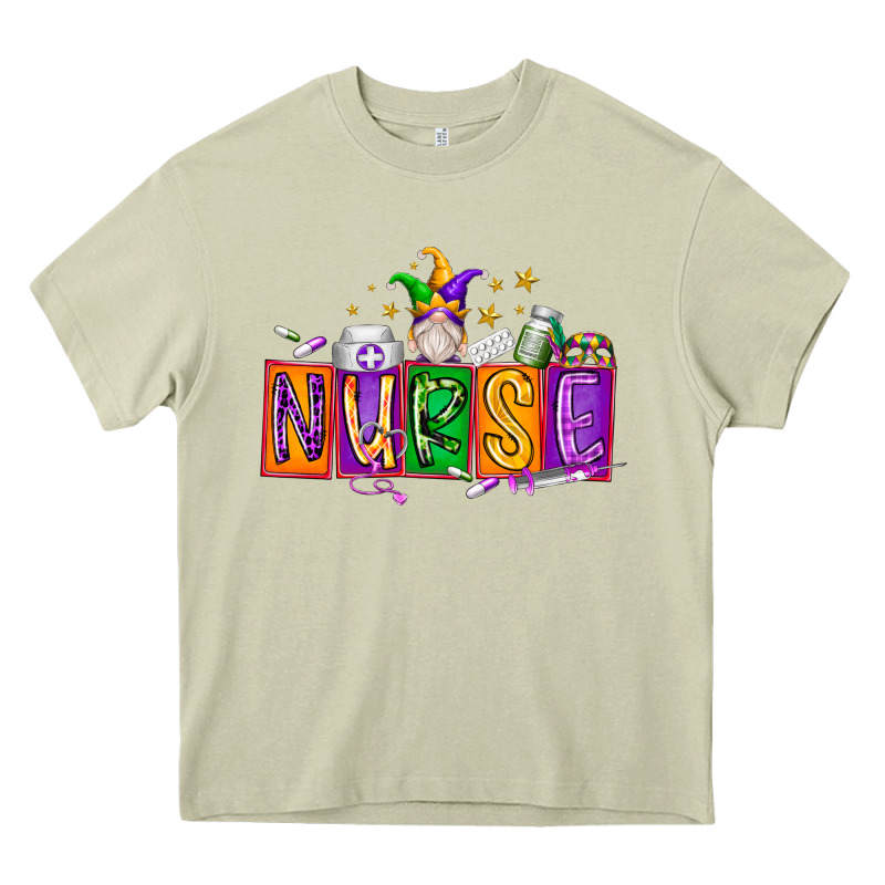 Nurse Mardi Gras Heavy Core Tee by RacoonDesign | Teevron