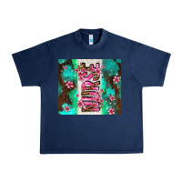 Navy pink floral nurse with flowers Urban Heavy Tee - AdoDesignShop