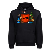 Black Camper Coffee Cup Urban Hoodie - FaDigitalArtStudio