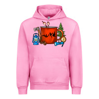 Fuchsia Pink Camper Coffee Cup Urban Hoodie - FaDigitalArtStudio