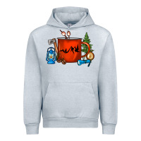 Heather Grey Camper Coffee Cup Urban Hoodie - FaDigitalArtStudio