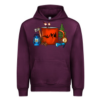 Mauve Wine Camper Coffee Cup Urban Hoodie - FaDigitalArtStudio