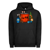 Pigment Black Camper Coffee Cup Urban Hoodie - FaDigitalArtStudio