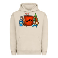 Pigment French Oak Camper Coffee Cup Urban Hoodie - FaDigitalArtStudio