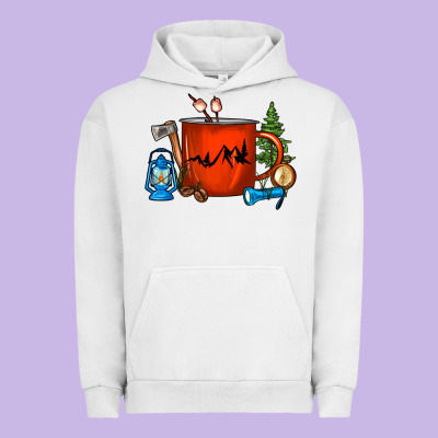 Camper Coffee Cup Urban Hoodie Designed By Fadigitalartstudio