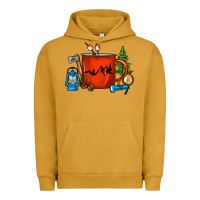 Pigment Peanut Butter Camper Coffee Cup Urban Hoodie - FaDigitalArtStudio