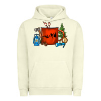Pigment Pistachio Camper Coffee Cup Urban Hoodie - FaDigitalArtStudio