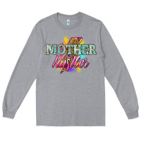 Heather Grey mother hustler lightning bolt Long Sleeve Tee - NancyCooperArtShop