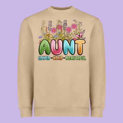 Aunt Loved Kind Beautiful Heavyweight Sweatshirt Designed By Maliassmallbusiness