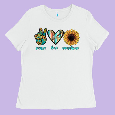 Peace Love Sunshine Ladies Tee Designed By Jahusdesignshop