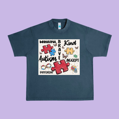 Autism Urban Heavy Tee Designed By Maliassmallbusiness