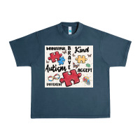 Midnight Navy autism Urban Heavy Tee - MaliasSmallBusiness