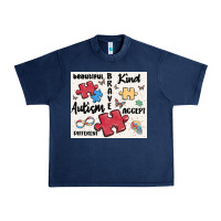 Navy autism Urban Heavy Tee - MaliasSmallBusiness