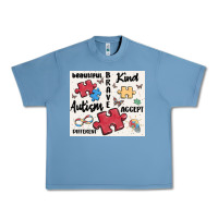 Pebble Blue autism Urban Heavy Tee - MaliasSmallBusiness