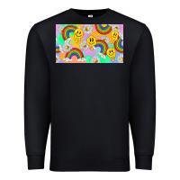 Black smile faces and rainbow and daisys Premium Sweatshirt - TumblerDesignByShophia