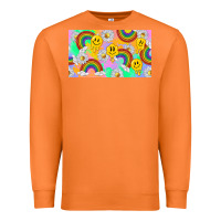 Carrot smile faces and rainbow and daisys Premium Sweatshirt - TumblerDesignByShophia