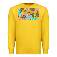 Lemon smile faces and rainbow and daisys Premium Sweatshirt - TumblerDesignByShophia