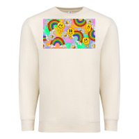 Sandshell smile faces and rainbow and daisys Premium Sweatshirt - TumblerDesignByShophia
