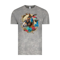 Cloud Rock haflinger horse floral Vintage Tee - LillyAllenDesigns
