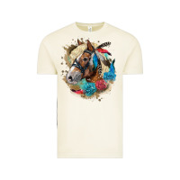 Vintage Arctic haflinger horse floral Vintage Tee - LillyAllenDesigns