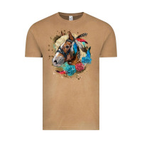 Vintage Camel haflinger horse floral Vintage Tee - LillyAllenDesigns