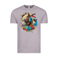 Vintage Zinc haflinger horse floral Vintage Tee - LillyAllenDesigns