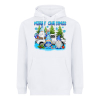 White merry christmas gnomies Heavyweight Hoodie - texasbilliewilder