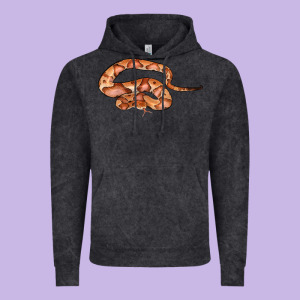 Copperhead Snake Illustrations Vintage Hoodie Designed By Lillyallendesigns