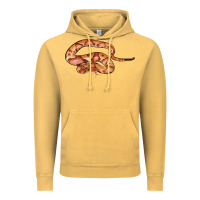 Vintage Mustard Copperhead Snake Illustrations Vintage Hoodie - LillyAllenDesigns