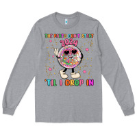 Heather Grey the party don t start til i drop in Long Sleeve Tee - MaliasSmallBusiness