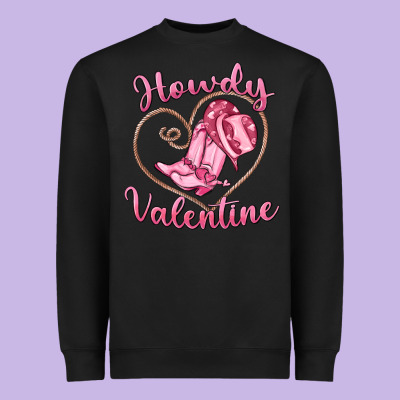 Howdy Valentine Heavyweight Sweatshirt Designed By Maliassmallbusiness