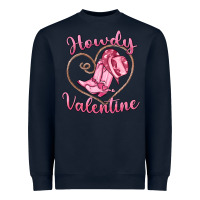 Navy howdy valentine Heavyweight Sweatshirt - MaliasSmallBusiness