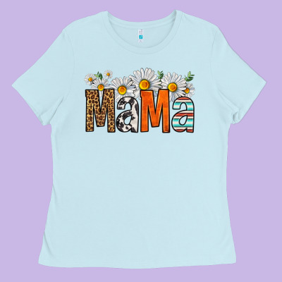 Western Daisies Mama Ladies Tee Designed By Hra Design Shop