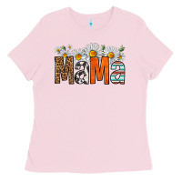 Bubblegum Pink western daisies mama Ladies Tee - HRA Design Shop