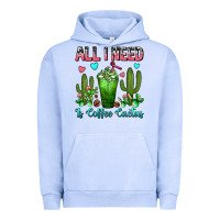 Pigment Grape Ice All I Need Is Coffee Cactus Frappe Urban Hoodie - FaDigitalArtStudio