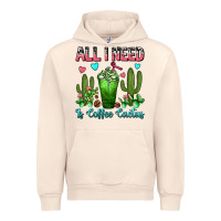 Sandshell All I Need Is Coffee Cactus Frappe Urban Hoodie - FaDigitalArtStudio