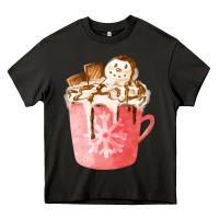 Asphalt hotcocoa with snowman  fa element Heavy Core Tee - FaDigitalArtStudio