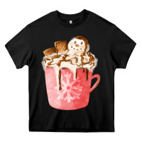 Black hotcocoa with snowman  fa element Heavy Core Tee - FaDigitalArtStudio