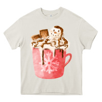 Cream hotcocoa with snowman  fa element Heavy Core Tee - FaDigitalArtStudio