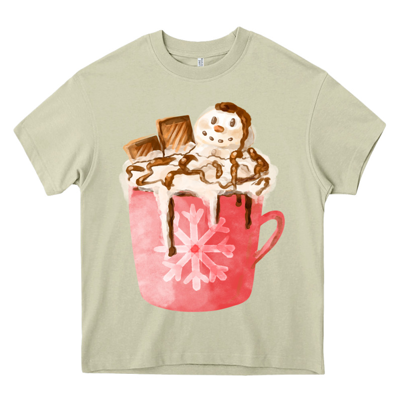 Hotcocoa With Snowman  Fa Element Heavy Core Tee by FaDigitalArtStudio | Teevron