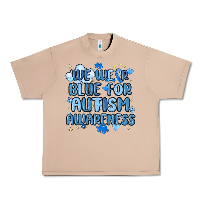 We Wear Blue For Autism Awareness Urban Heavy Tee by MaliasSmallBusiness | Teevron
