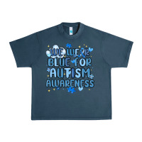 Midnight Navy we wear blue for autism awareness Urban Heavy Tee - MaliasSmallBusiness