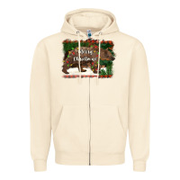 Sandshell merry christmas bear Zipper Hoodie - BarkalooDesign