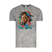 Cloud Rock free spirit quarter horse floral Vintage Tee - LillyAllenDesigns