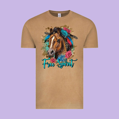 Free Spirit Quarter Horse Floral Vintage Tee Designed By Lillyallendesigns